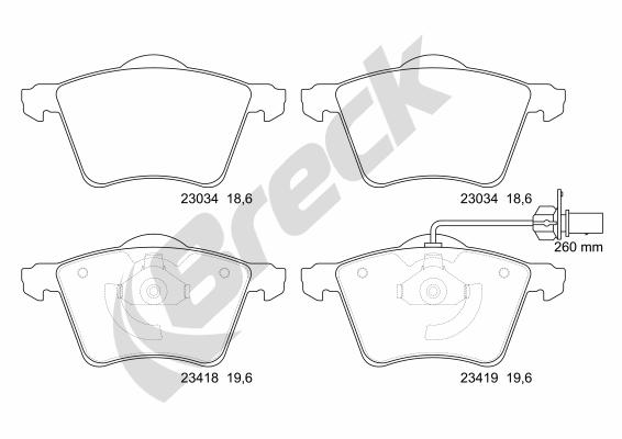 Brake Pad Set, disc brake - 23418 00 703 10 BRECK